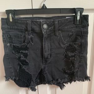Black denim shorts American Eagle size 2